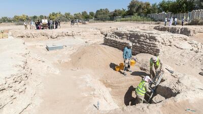 Archaeologists found remains of barley, wheat and date palm proving the existence of an agricultural community dating back about 5,000 years.