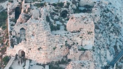 Israeli troops enter the 900-year-old Beaufort Castle in Nabatieh Governorate, southern Lebanon. Reuters