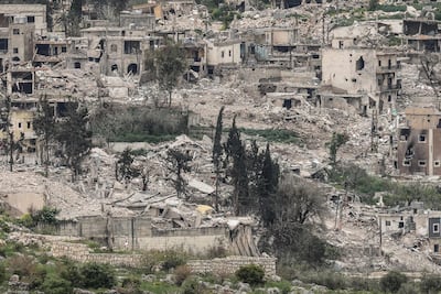 Houses destroyed by Israel in southern Lebanon. AFP