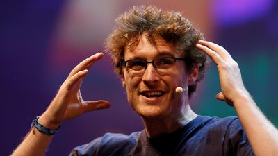 Web Summit's co-founder Paddy Cosgrave speaks during the inauguration of Web Summit, Europe's biggest tech conference. Pedro Nunes / Reuters