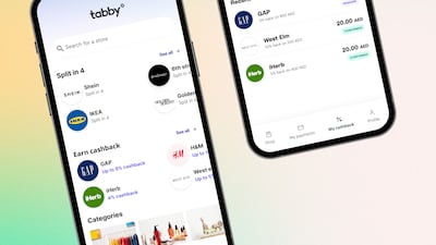 The Tabby app allows consumers to split payments over several instalments. Photo: Tabby