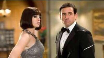 Anne Hathaway and Steve Carell in Get Smart.
