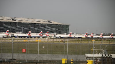 Passenger aircraft operated by British Airways on the tarmac at London Heathrow Airport. Getty Images