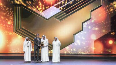 Zoran Mamic after being voted the best coach at the 2017/18 Arabian Gulf League Awards. Antonie Robertson/The National