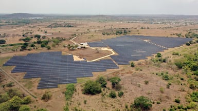 Tucanes Solar Park, Spanish company Grenergy's site at Santa Rosa de Lima, near Cartagena, Colombia, on April 1, 2022. AFP