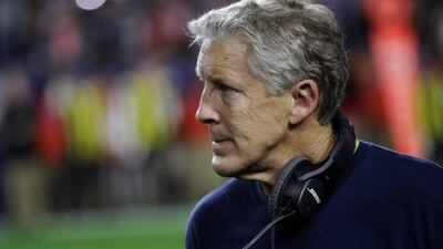 Seattle Seahawks coach Pete Carroll, shown during their 28-24 loss in the 2015 Super Bowl against the New England Patriots. David Goldman / AP / February 1, 2015