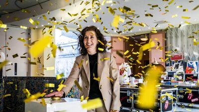 Minister Ingrid van Engelshoven opens the National Museum Week in the Groninger Museum in Groningen, The Netherlands. The museum is one of the 17 museums that are allowed to open temporarily to investigate the use of rapid tests in the cultural sector. EPA
