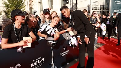Jude Bellingham arrives at the Laureus World Sports Awards at Galería De Cristal, Madrid. Getty