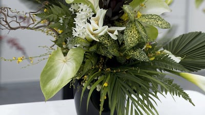 Thomas Mai Van, from France's floral arrangements at Dubai International Flower Festival. Reem Mohammed / The National