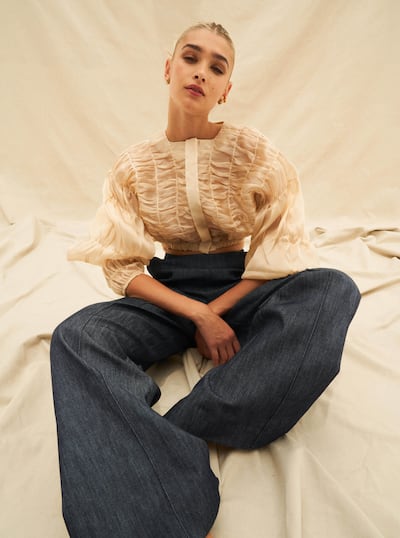 A look by Abadia shown as part of the Saudi 100 exhibition at Milan Fashion Week in September 2022. Photo: Saudi 100