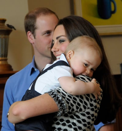 Prince and Princess of Wales with Prince George during their three-week tour of Australia and New Zealand in 2014. Photo: Getty