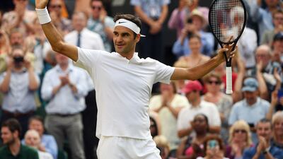 Roger Federer faces Milos Raonic for a place in the 2017 Wimbledon final on Wednesday. Facundo Arrizabalaga / EPA