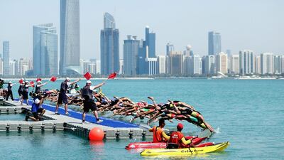 The Elite Men’s 2016 ITU World Triathlon Abu Dhabi starts on March 5, 2016 in Abu Dhabi, United Arab Emirates. (Photo by Warren Little/Getty Images)