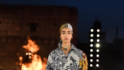 A model walks the runway during the Christian Dior Cruise 2020 show. Getty Images