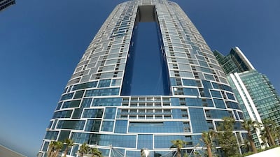 The hotel boasts the tallest inhabited skybridge in the world.