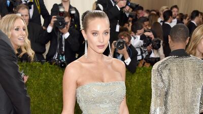 Hannah Davis in Zuhair Murad at the 2016 Met Gala. Getty Images