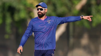UAE batter Harpreet Bhatia at the ICC Academy in Dubai. Chris Whiteoak / The National