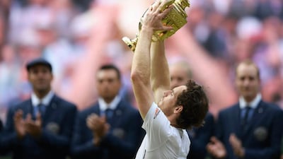 Andy Murray won his second Wimbledon men's singles trophy three years after lifting his first. Tony O'Brien / Reuters
