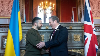 Keir Starmer meets Volodymyr Zelenskyy in London last week. The UK has a chance to come back from its Brexit-era isolationism to play a role as a middle-sized country. PA