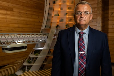 Oleg Zaretskiy, chief executive of uScovery and uSky Transport systems. Christopher Pike for The National