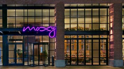 The exterior of the recently opened Moxy Brooklyn Williamsburg. Photo: Michael Kleinberg