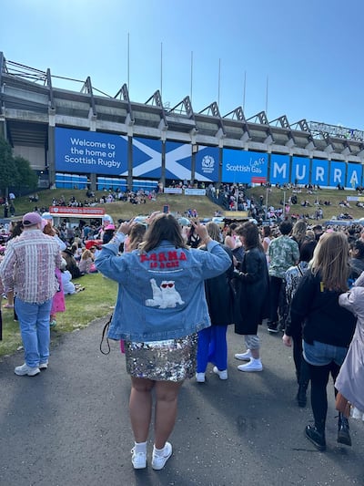 Fans arrive at Taylor Swift's Murrayfield concert in June 2024. Farah Andrews / The National