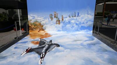 The completed piece by artist Gregor Wosik. Pawan Singh / The National