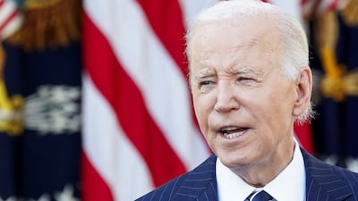 Joe Biden begins to bring the curtain down his presidency with remarks on the election results in Washington on November 7. Reuters