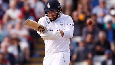 England batter Jonny Bairstow hits out on Day 4 of the fourth Test against India at Edgbaston on Monday, July 4, 2022. Reuters