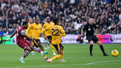 Mohammed Kudus of West Ham United scores their first goal. Getty Images