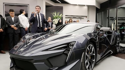 W Motors boss Ralph Debbas with the Fenyr SuperSport. Pawan Singh / The National