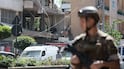 A Lebanese Army soldier stands near the site of an apartment targeted by an Israeli airstrike in Beirut's southern suburbs, Lebanon, 14 June 2026. EPA / WAEL HAMZEH