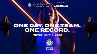 Pullman will team up with Les Mills in an attempt to host the world's largest virtual fitness class. Photo: Accor