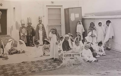 The first batch of pupils in 1974 at Sharjah English School. Photo: Sharjah English School