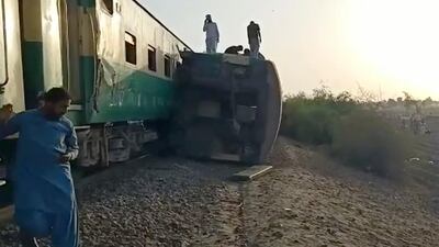 Two express trains crashed in southern Pakistan on Monday, killing 30 people with more feared dead, authorities said, as rescuers worked to remove survivors and bodies from the wreckage. AP Photo