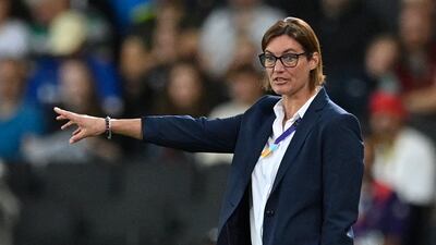 France coach Corinne Diacre watches the action. AFP