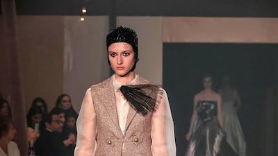 A look from Dior's spring 2019 haute couture collection, presented in Dubai on March 18.