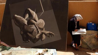 Artworks that survived the looting of the Ministry of Culture after the US invasion of Iraq in April 2003. When Nada Shabout started her archival project, the need to document works from the country was pressing, with institutions such as the ministry, as well as the Iraqi Museum of Modern Art, having been pillaged. Getty