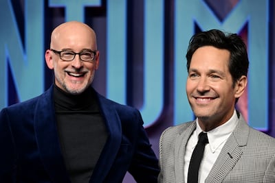 Ant-Man and The Wasp: Quantumania director Peyton Reed, left, and the film's star Paul Rudd. Getty Images