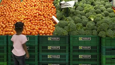 The Carrefour supermarket at Deria City Centre, Dubai. The France-based grocer has vowed to boost sales. Duncan Chard / The National