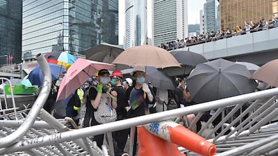 Protesters occupy the roads. AFP