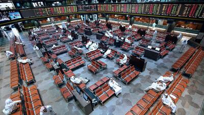 Kuwaiti traders at the Kuwait Stock Exchange in Kuwait City. The bourse is bringing in new classifications. Yasser Al Zayyat/AFP