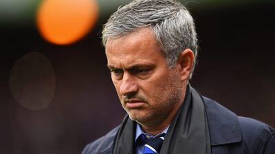 Chelsea manager Jose Mourinho shown during his side's 3-0 win over Crystal Palace in the Premier League on Saturday in London. Paul GIlham / Getty Images / October 18, 2014