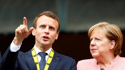 German Chancellor Angela Merkel has come up with a specific answer to French President Emmanuel Macron’s inspirational euro-zone reform proposals. Thilo Schmuelgen / Reuters