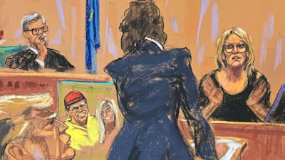 Stormy Daniels is questioned by prosecutor Susan Hoffinger during Donald Trump's criminal trial in Manhattan. Reuters