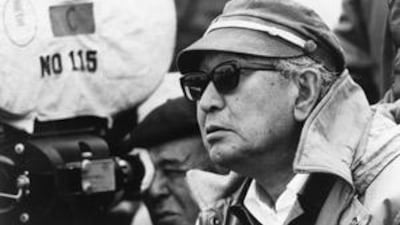 Akira Kurosawa behind the camera during the filming of Kagemusha.