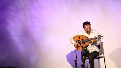 Naseer Shamma on stage at Artscape