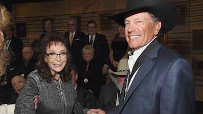 Lynn and George Strait in Nashville, Tennessee. Getty Images / AFP