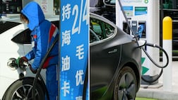 Battery-powered electric vehicles have emerged as the most serious threat to the dominance of their petrol-powered counterparts. Getty Images / Bloomberg