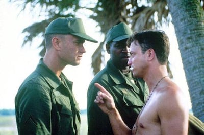 Tom Hanks and Gary Sinise in a scene from 'Forest Gump'. Paramount Pictures